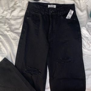 RSQ Baggy Ripped Black Skate Jeans